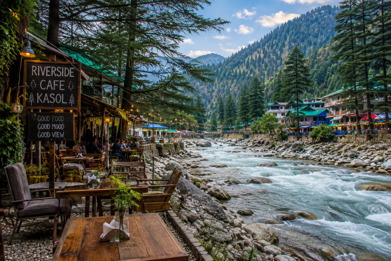 ☕🌊 Kasol Riverside Café